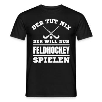 Hockey Hockeyspieler Feldhockey - Männer T-Shirt - Schwarz - Vorne - AI Model Male 178 light (178cm)
