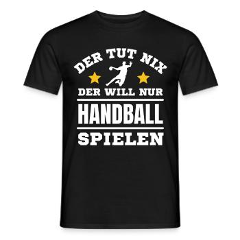 Handball Spielen Spieler Handball Liebhaber - Männer T-Shirt - Schwarz - Vorne - AI Model Male 178 light (178cm)