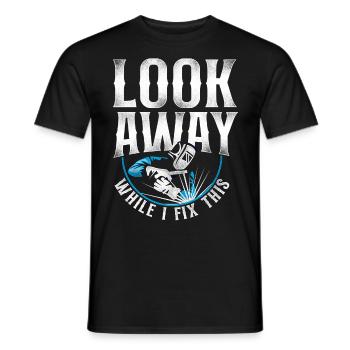 Welder Welding Vintage Look Away - Männer T-Shirt - Schwarz - Vorne - AI Model Male 178 light (178cm)