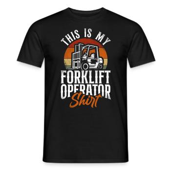 Certified Forklift Truck Operator - Männer T-Shirt - Schwarz - Vorne - AI Model Male 178 light (178cm)