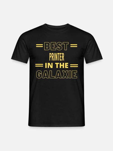 Beste ooit IN DE GALAXIE PRINTER - Heren T-shirt - zwart