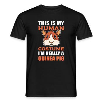 This is My Human Costume I'm Really a Guinea Pig - Men's T-Shirt - black - Front - AI Model Male 178 light (178cm)