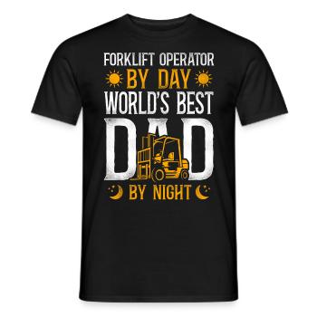 Certified Forklift Truck Operator - Men's T-Shirt - black - Front - AI Model Male 178 light (178cm)