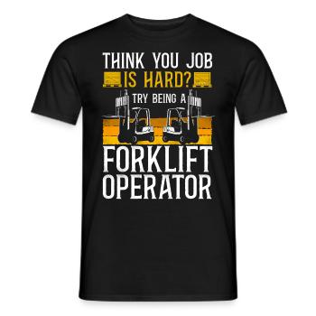 Certified Forklift Truck Operator - Männer T-Shirt - Schwarz - Vorne - AI Model Male 178 light (178cm)