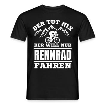 Rennrad fahren lustiger Spruch - Männer T-Shirt - Schwarz - Vorne - AI Model Male 178 light (178cm)