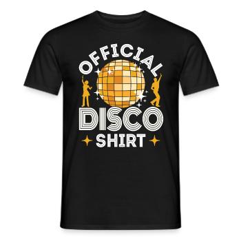 Disco 70s 80s Disco Party Outfit Discotheque - Men's T-Shirt - black - Front - AI Model Male 178 light (178cm)