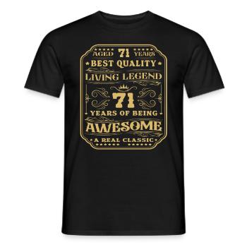 71 Geburtstag 71 Jahre Mann 71 jahre legende 71 - Männer T-Shirt - Schwarz - Vorne - AI Model Male 178 light (178cm)
