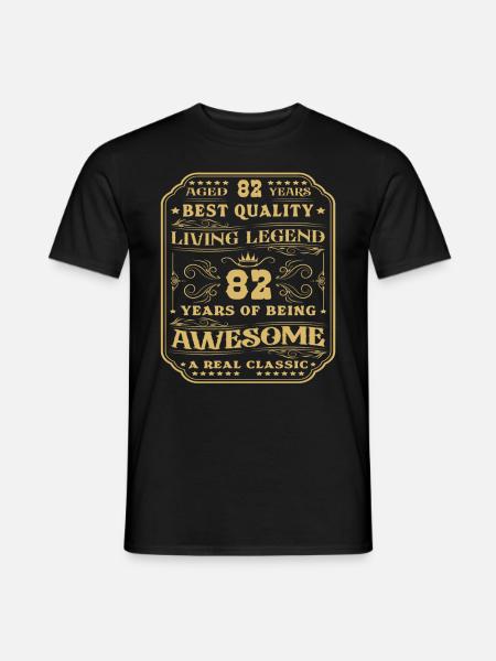 82 anniversaire 82 ans homme 82 ans légendaire 82 - T-shirt homme - noir