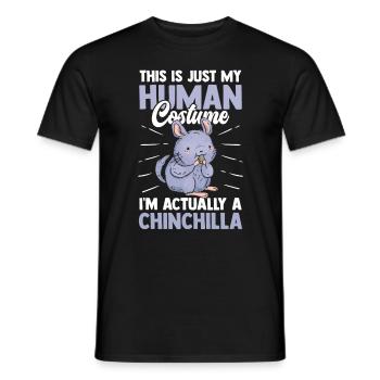 Chinchilla nur ein Kostüm Wollmaus - Männer T-Shirt - Schwarz - Vorne - AI Model Male 178 light (178cm)