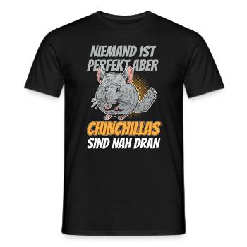 Chinchilla ist fast perfekt Wollmaus - Männer T-Shirt - Schwarz - Vorne - AI Model Male 178 light (178cm)