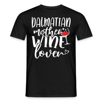 Amateur de vin Dalmatian Mère - T-shirt homme - noir - Devant - AI Model Male 178 light (178cm)