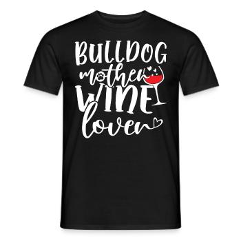 Amateur de vin BULLDOG Mère - T-shirt homme - noir - Devant - AI Model Male 178 light (178cm)