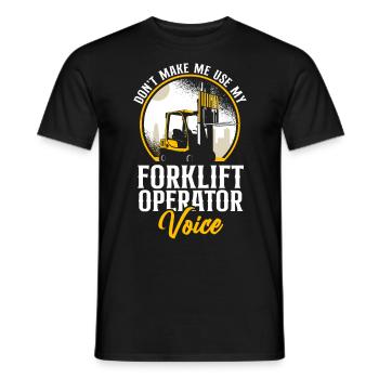 Certified Forklift Truck Operator - Men's T-Shirt - black - Front - AI Model Male 178 light (178cm)