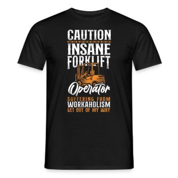 Certified Forklift Truck Operator - Männer T-Shirt - Schwarz - Vorne - AI Model Male 178 light (178cm)