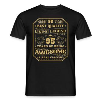 95 Geburtstag 95 Jahre Mann 95 jahre legende 95 - Männer T-Shirt - Schwarz - Vorne - AI Model Male 178 light (178cm)