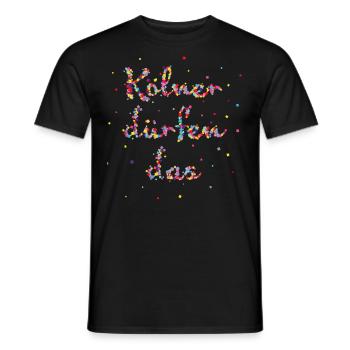 Kölner Kölnerin Karneval Fasching Konfetti Köln - Männer T-Shirt - Schwarz - Vorne - AI Model Male 178 light (178cm)