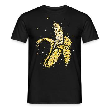 Banana Costume Replacement Carnival Carnival Confetti - Men's T-Shirt - black - Front - AI Model Male 178 light (178cm)