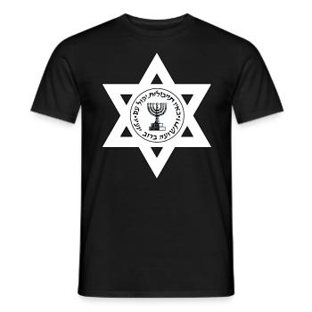 Mossad Israël Renseignement israélien Tel Aviv - T-shirt homme - noir - Devant - AI Model Male 178 light (178cm)