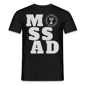 Mossad Israël Renseignement israélien Tel Aviv - T-shirt homme - noir - Devant - AI Model Male 178 light (178cm)
