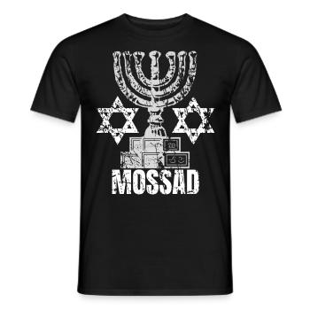 Mossad Israël Renseignement israélien Tel Aviv - T-shirt homme - noir - Devant - AI Model Male 178 light (178cm)