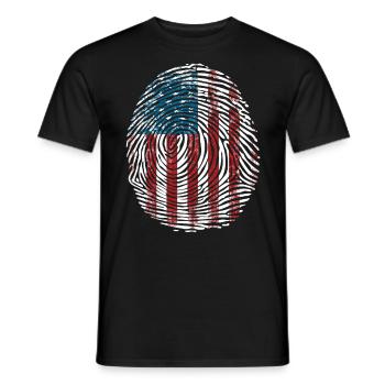 Amerikanischer Flagge USA United States Of America - Männer T-Shirt - Schwarz - Vorne - AI Model Male 178 light (178cm)