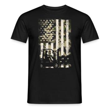Certified Forklift Truck Operator - Männer T-Shirt - Schwarz - Vorne - AI Model Male 178 light (178cm)