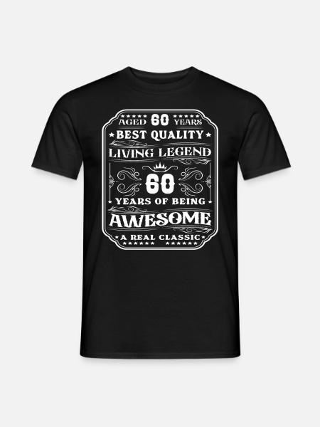 60 fødselsdag 60 år mand 60 år legendarisk 60 - Mænd T-shirt - sort