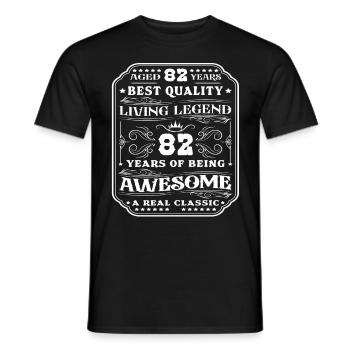 82 Geburtstag 82 Jahre Mann 82 jahre legende 82 - Männer T-Shirt - Schwarz - Vorne - AI Model Male 178 light (178cm)