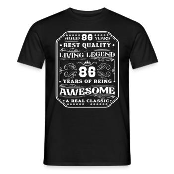 86 Geburtstag 86 Jahre Mann 86 jahre legende 86 - Männer T-Shirt - Schwarz - Vorne - AI Model Male 178 light (178cm)