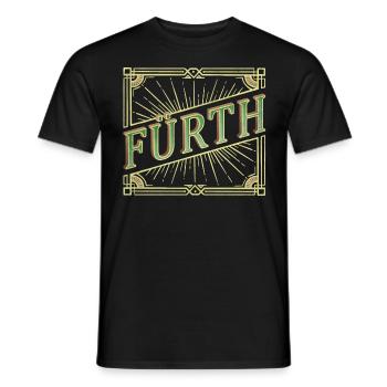 Fürth Allemagne Ville Police Vintage Rétro - T-shirt homme - noir - Devant - AI Model Male 178 light (178cm)