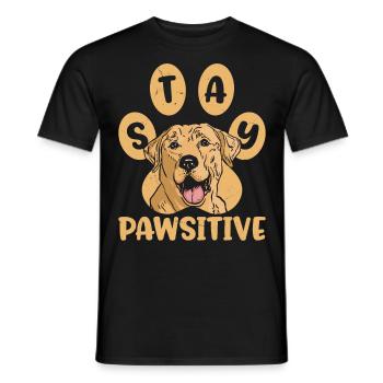 Labrador Retriever Hund Lustig Haustierliebhaber L - Männer T-Shirt - Schwarz - Vorne - AI Model Male 178 light (178cm)