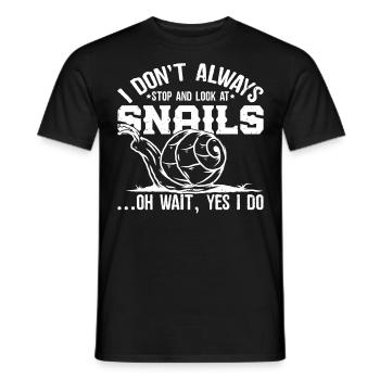 Snail Collector & Collection Lifestyle Schneckenhau - Men's T-Shirt - black - Front - AI Model Male 178 light (178cm)