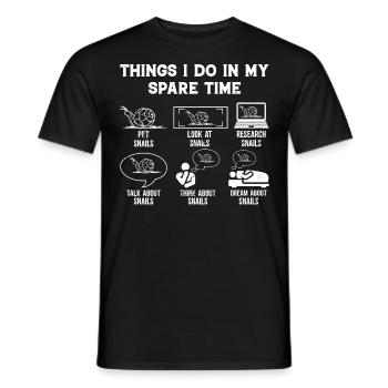 Schneckenhaus Lifestyle Schneckensammler & Sammlun - Männer T-Shirt - Schwarz - Vorne - AI Model Male 178 light (178cm)