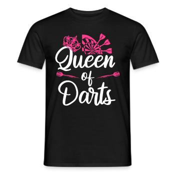 Queen of Darts Dart Zubehör Frauen in Dart - Männer T-Shirt - Schwarz - Vorne - AI Model Male 178 light (178cm)