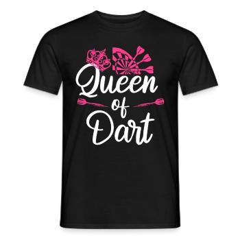 Queen of Darts Dart Accessoires Femmes en fléchettes - T-shirt homme - noir - Devant - AI Model Male 178 light (178cm)
