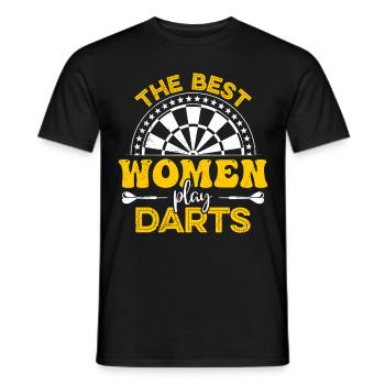 Beste Frauen Darts Damen Dartpfeile Zubehör Dart - Männer T-Shirt - Schwarz - Vorne - AI Model Male 178 light (178cm)