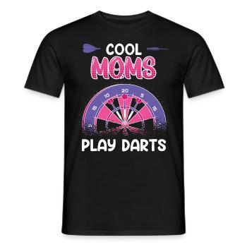 Coole Mamas spielen Dart Frauen Darts Zubehör Dart - Männer T-Shirt - Schwarz - Vorne - AI Model Male 178 light (178cm)