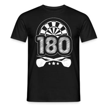 Darts 180 Dartboard Darts Flight 180 Dart - Men's T-Shirt - black - Front - AI Model Male 178 light (178cm)
