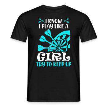 Girls Darts Women Darts Darts Dartboard Darts - Men's T-Shirt - black - Front - AI Model Male 178 light (178cm)