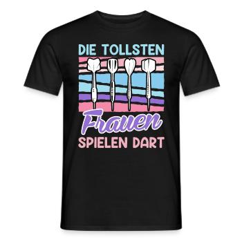 Tolle Frauen Darts Damen Dartpfeile Zubehör Dart - Männer T-Shirt - Schwarz - Vorne - AI Model Male 178 light (178cm)