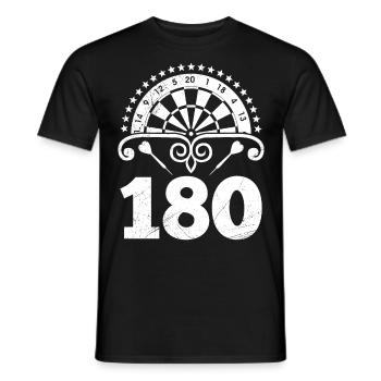 Darts 180 Dartboard Darts Arrow 180 Darts - Men's T-Shirt - black - Front - AI Model Male 178 light (178cm)