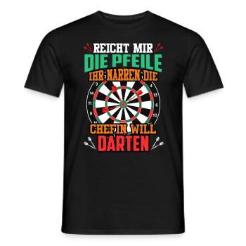 Frauen Darts Damen Dartpfeile Dartscheibe Dart - Männer T-Shirt - Schwarz - Vorne - AI Model Male 178 light (178cm)