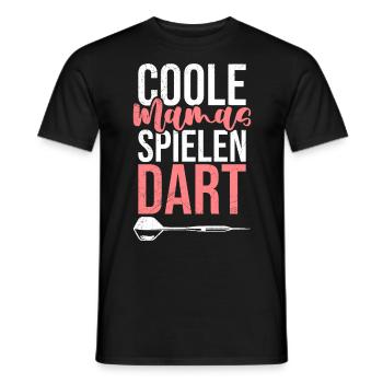 Coole Mamas Dart Damen Darts Zubehör spielen Dart - Männer T-Shirt - Schwarz - Vorne - AI Model Male 178 light (178cm)