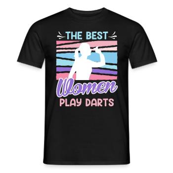 Grandes femmes Fléchettes Dames Fléchettes Accessoires Fléchettes - T-shirt homme - noir - Devant - AI Model Male 178 light (178cm)