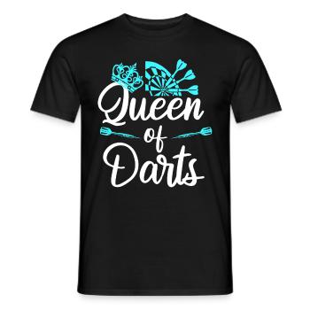 Queen of Darts Dart Accessoires Femmes en fléchettes - T-shirt homme - noir - Devant - AI Model Male 178 light (178cm)