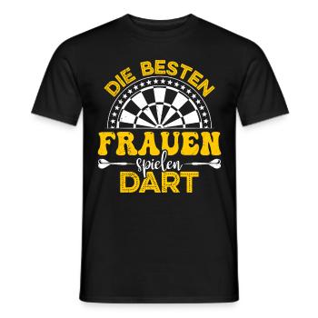Beste Frauen Darts Damen Dartpfeile Zubehör Dart - Männer T-Shirt - Schwarz - Vorne - AI Model Male 178 light (178cm)
