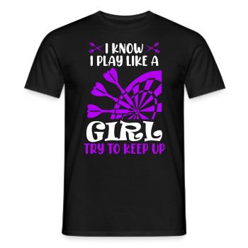 Filles Fléchettes Femmes Fléchettes Fléchettes Fléchettes Fléchettes - T-shirt homme - noir - Devant - AI Model Male 178 light (178cm)