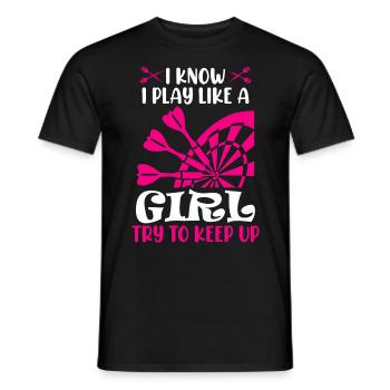 Filles Fléchettes Femmes Fléchettes Fléchettes Fléchettes Fléchettes - T-shirt homme - noir - Devant - AI Model Male 178 light (178cm)