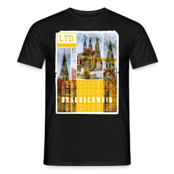 Braunschweig Deutschland Stadt Skyline Heimat - Männer T-Shirt - Schwarz - Vorne - AI Model Male 178 light (178cm)