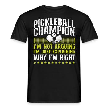 Pickleball Pickleball Champion I'm - Männer T-Shirt - Schwarz - Vorne - AI Model Male 178 light (178cm)